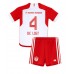 Günstige Bayern Munich Matthijs de Ligt #4 Babykleidung Heim Fussballtrikot Kinder 2023-24 Kurzarm (+ kurze hosen)